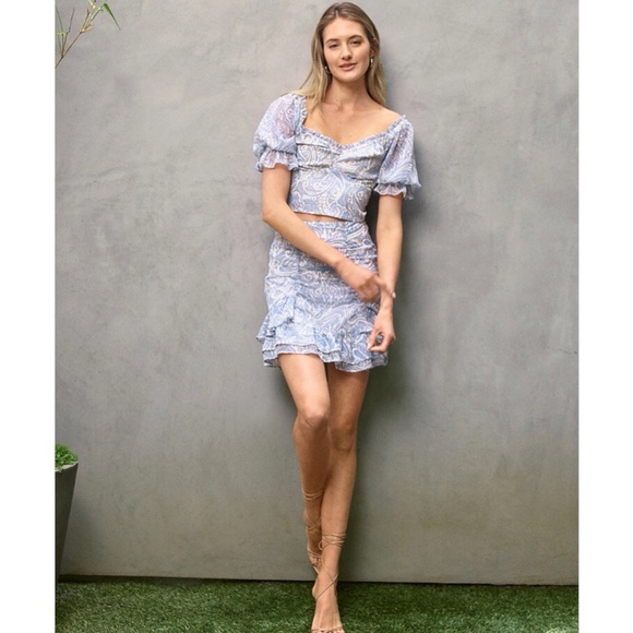 Express high waisted ruched ruffle mini skirt - Picture 8 of 8